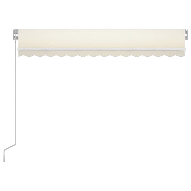 Vidaxl Luifel mit LED 350x250 cm cremefarbener Colored manuell ausziehbar