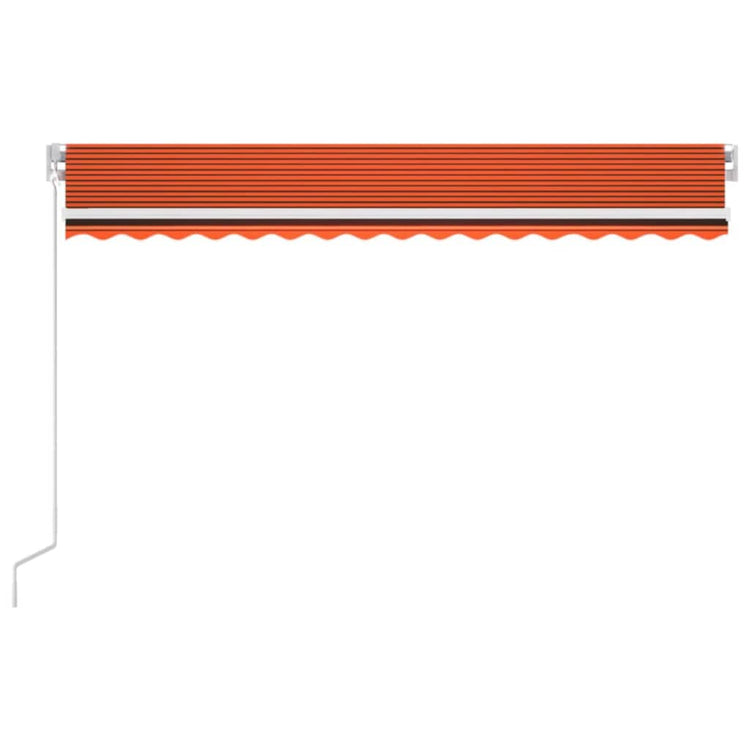 Vidaxl Luifel Automatik mit LED -Windsensor 450x300 cm Orange Braun
