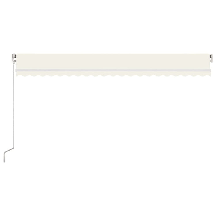 Vidaxl luifel erstreckt sich manuell 500x300 cm creme -gelöscht