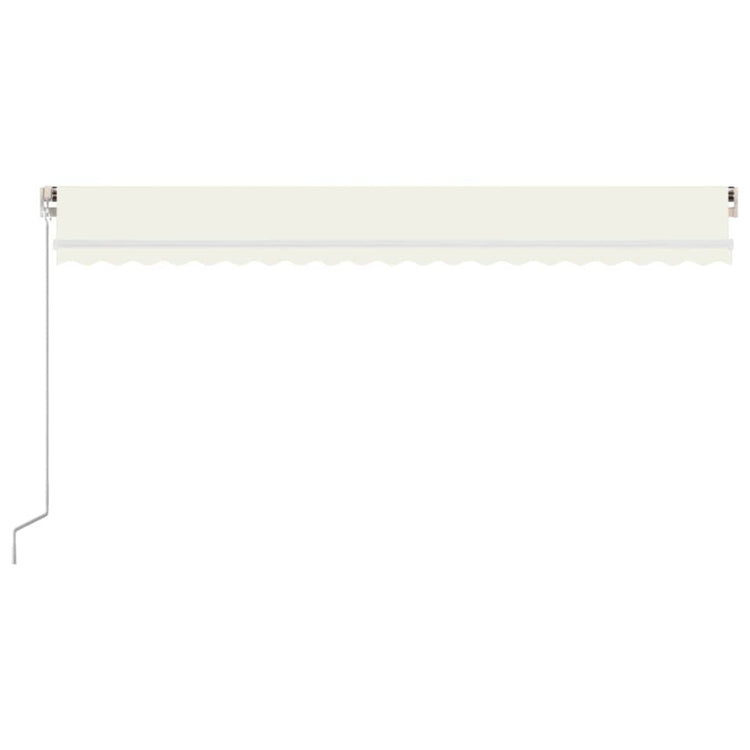 Vidaxl luifel manuell ausziehbar mit LED 500x300 cm cremefarben