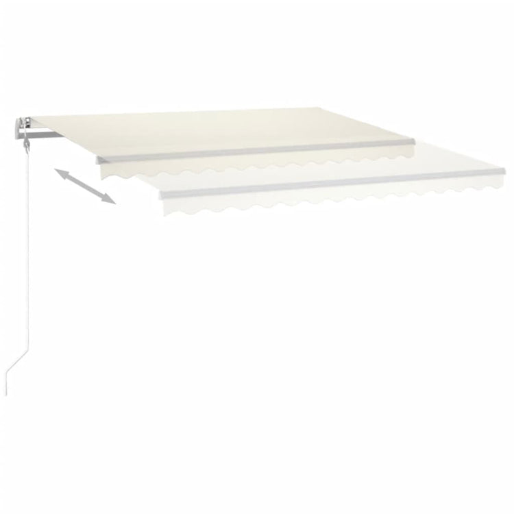 Vidaxl Luifel Automatik mit LED- und Windsensor 400x350 cm Creme Farbe
