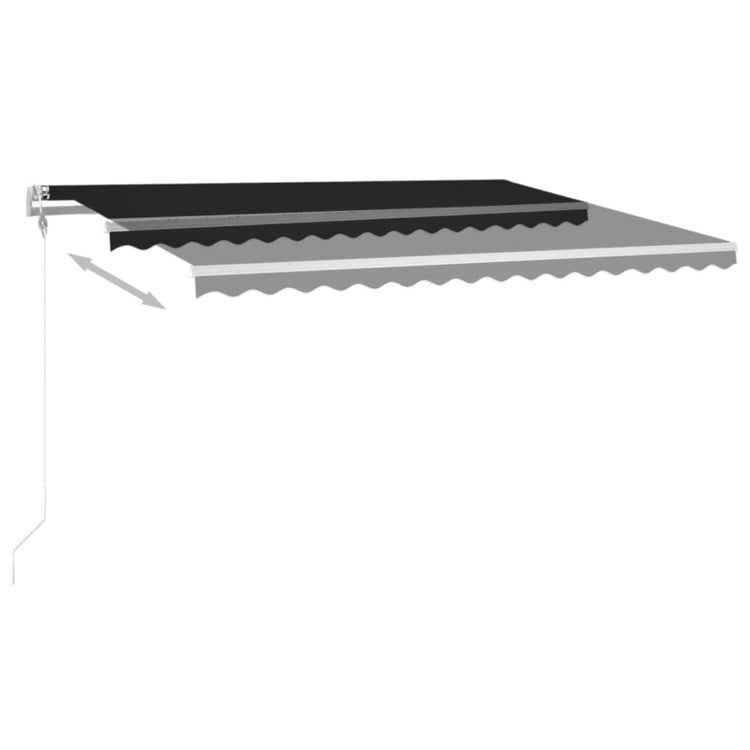 Vidaxl Luifel Automatik mit LED- und Windsensor 400x350 cm Anthrazit