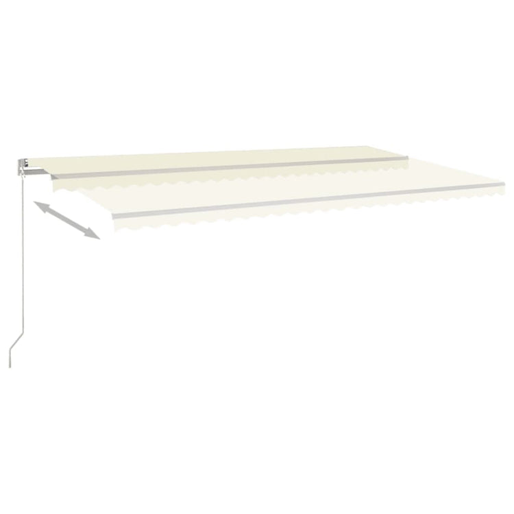 Vidaxl Luifel mit LED 600x350 cm cremefarbener geleitet
