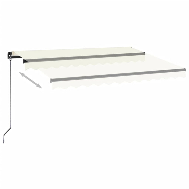 Vidaxl luifel erstreckt sich manuell 350 x 250 cm cremefarben.