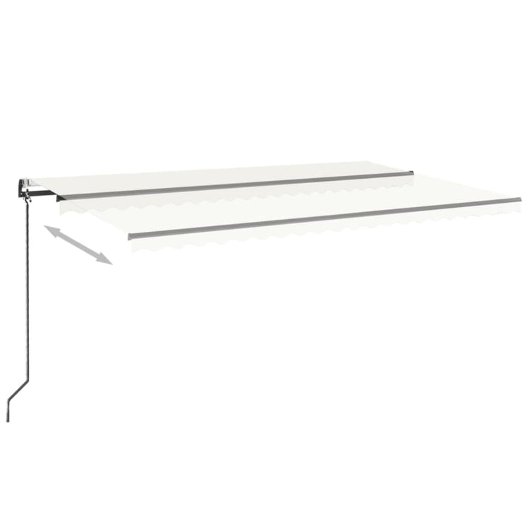 Vidaxl luifel erstreckt sich automatisch 500x300 cm cremefarben.