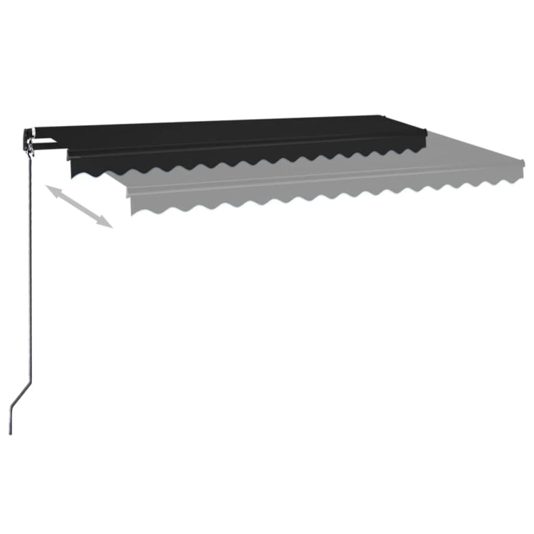 Vidaxl luifel erstreckt sich manuell 450 x 350 cm Anthrazit -ausgelöst