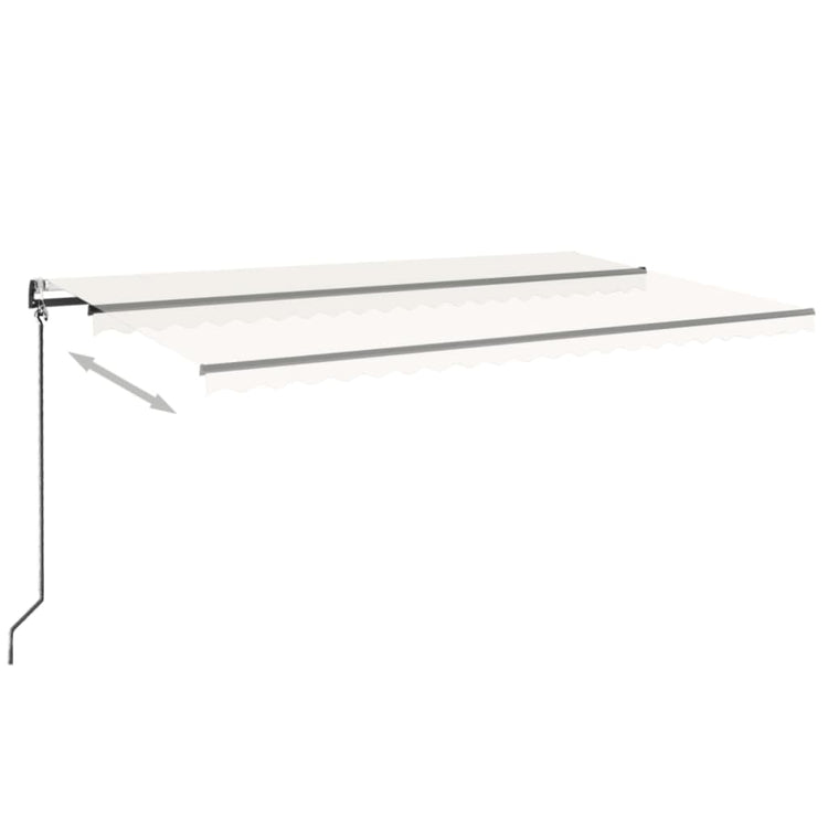 Vidaxl Luifel Automatik mit LED- und Windsensor 500x350 cm Creme Farbe