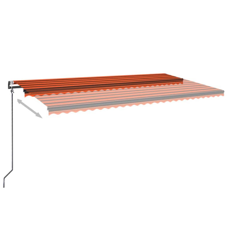 Vidaxl Luifel erstreckt sich automatisch 600x350 cm orange und braun