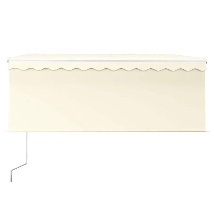 Vidaxx Markise automatisch ausziehbar mit Rollo 3x2,5 m Creme