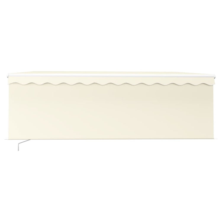 Vidaxl luifel manuell ausziehbar mit Roller Blind LED 4,5 x 3 m Creme