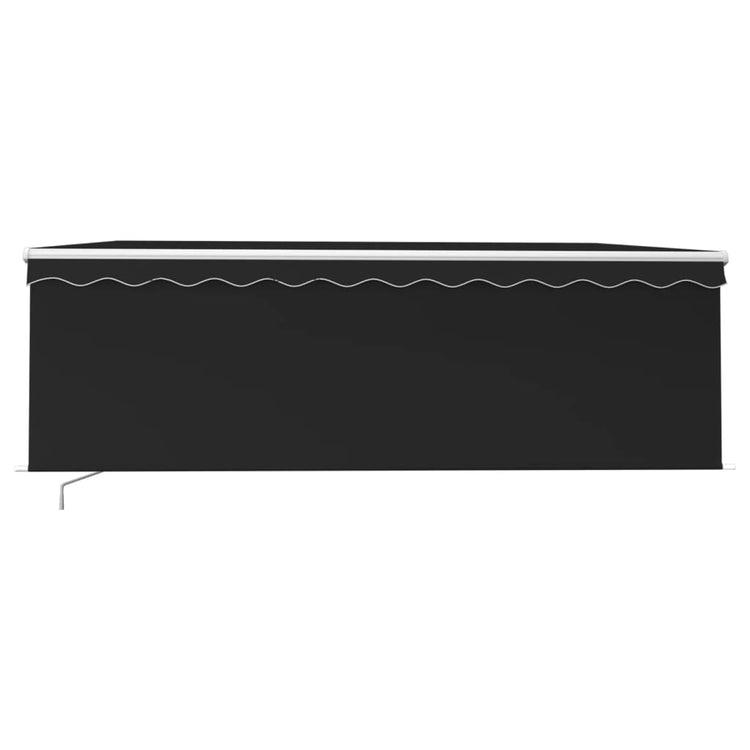 Vidaxl luifel manuell ausziehbarer Roller Blind LED 4,5 x 3 m Anthrazit