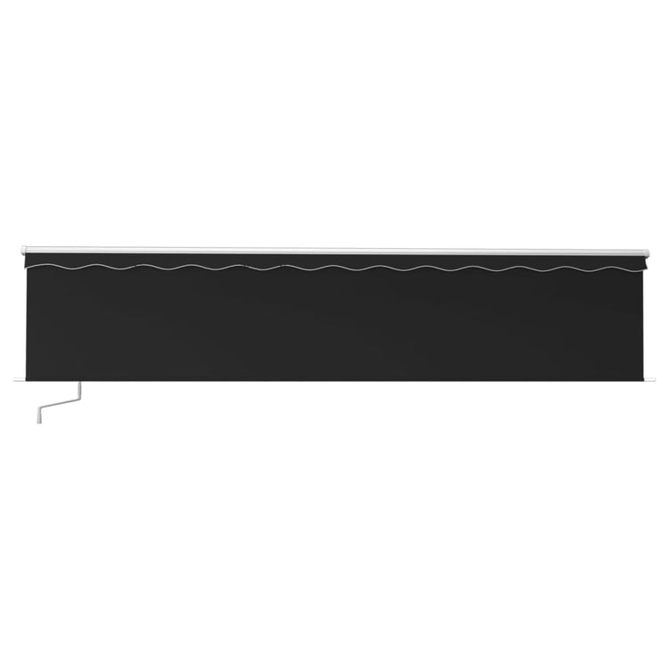 Vidaxl Luifel mit Roller Blind LED 6x3 m Anthrazit manuell ausziehbar