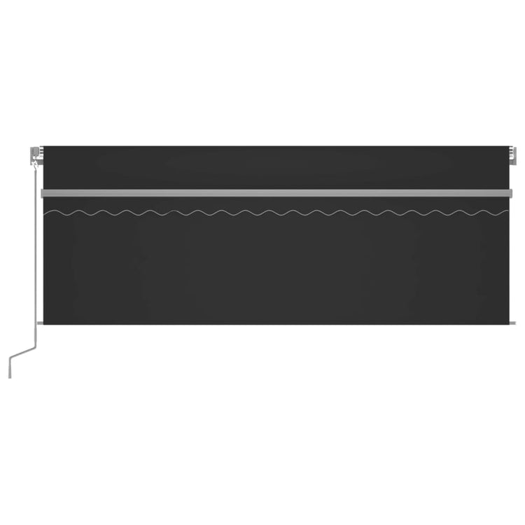 Vidaxl Luifel mit Roller Blind LED 4x3 m Anthrazit manuell ausziehbar