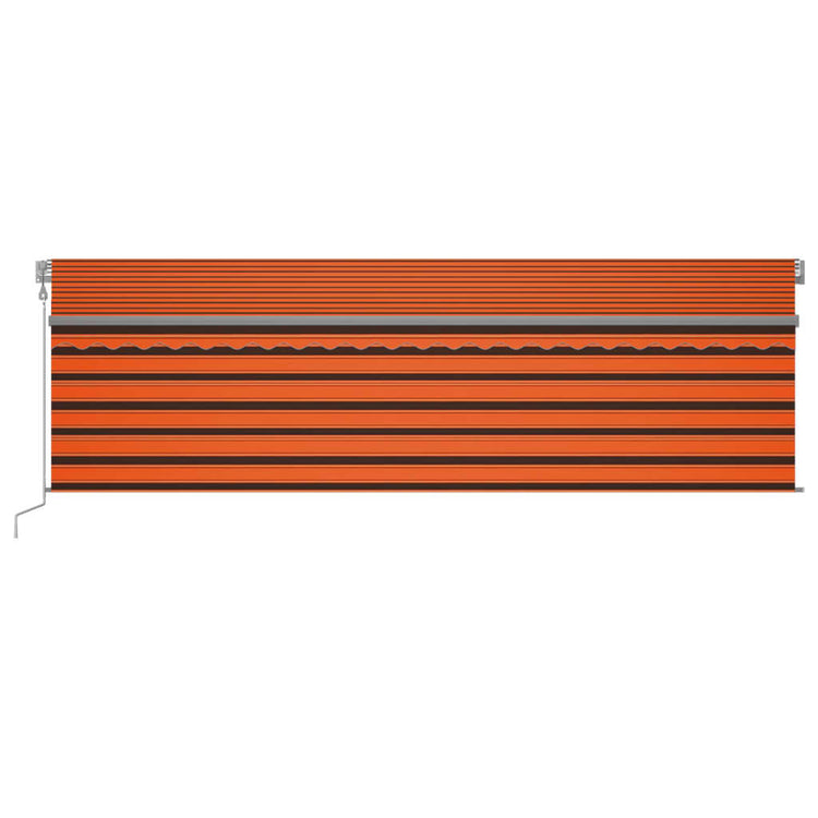 VIDAXL LUIFEL Automatisch erweiterbarer Roller Blind 5x3 m orange und braun