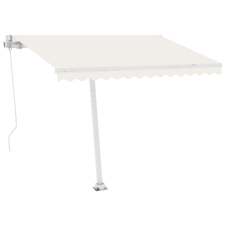 Vidaxl Luifel mit LED 300x250 cm cremefarbener geleitet