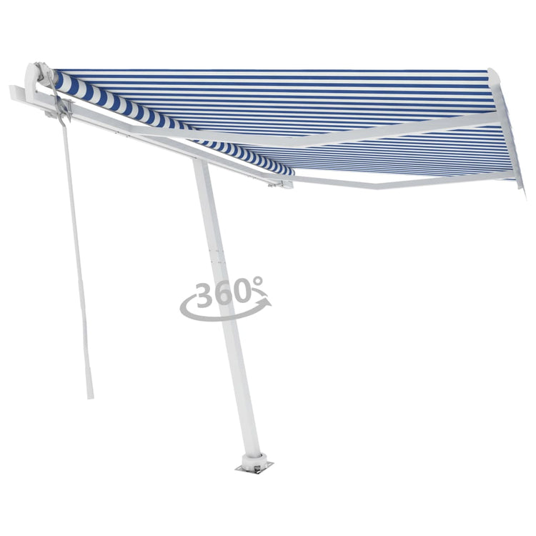 Vidaxl laifel kostenlos -ausstehende automatische 350x250 cm blau und weiß