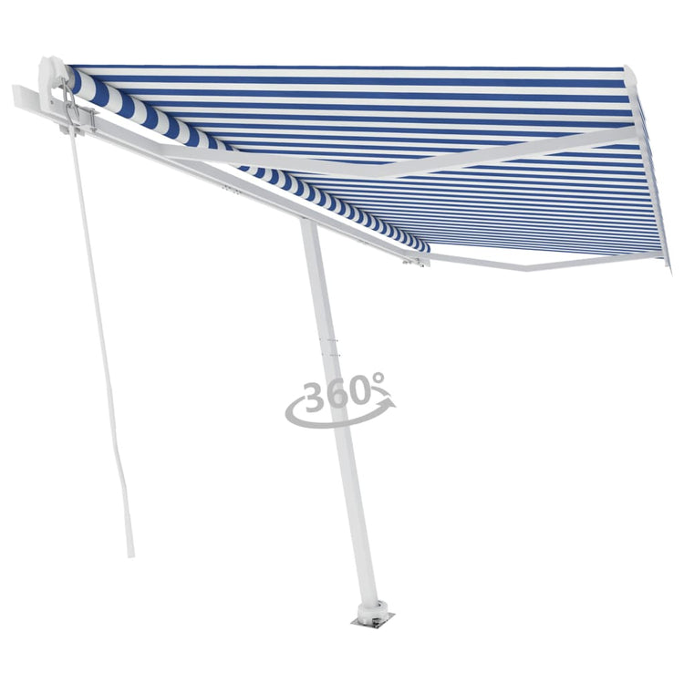 Vidaxl Laifel losgelöst manuell 400x350 cm blau und weiß