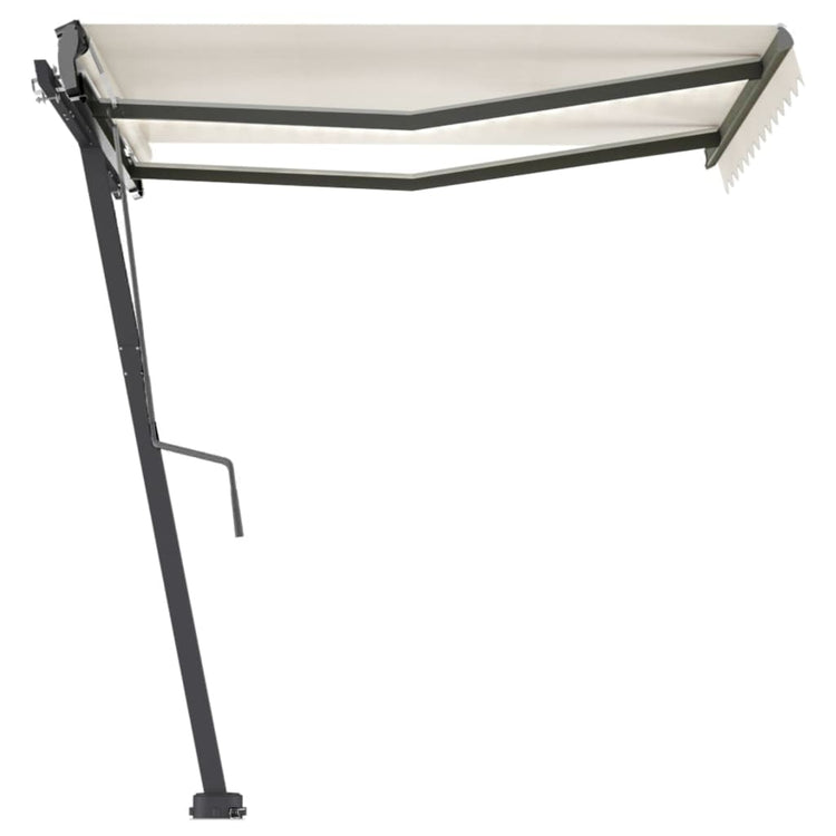 Vidaxl Luifel mit LED 300x250 cm cremefarbener geleitet