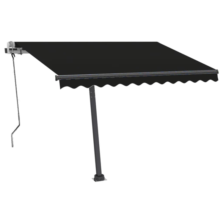 Vidaxl luifel manuell ausziehbar mit LED 350x250 cm Anthrazitfarbe