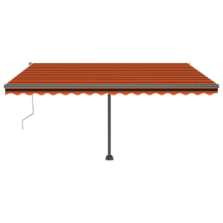 Vidaxl Luifel Automatik mit LED -Windsensor 400x300 cm Orange Braun