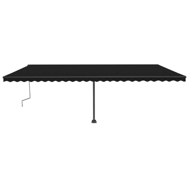 Der vidaxl luifel distanzierte sich manuell erstreckt sich 600 x 300 cm Anthrazit