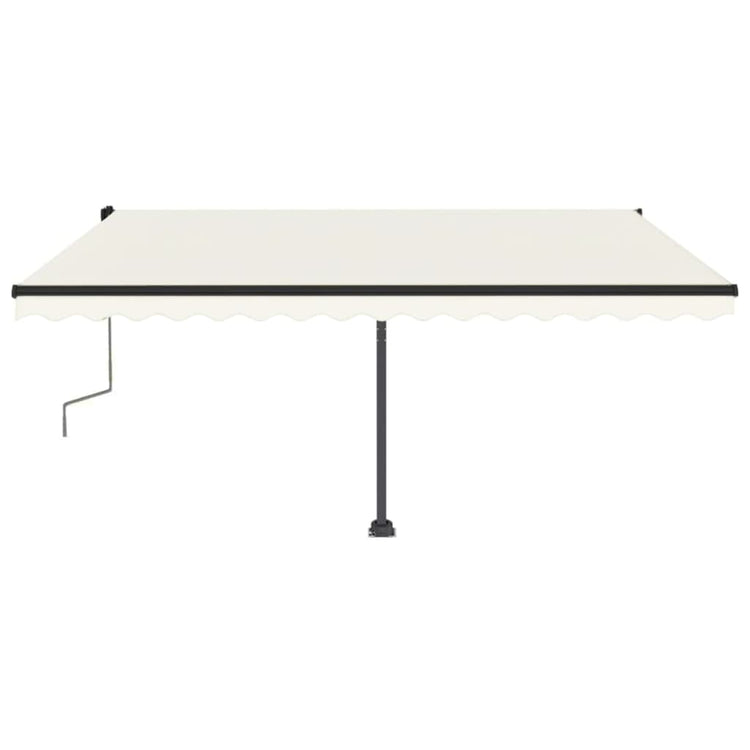 Vidaxl luifel distanziert manuell erstreckt sich 400x350 cm cremefarben.