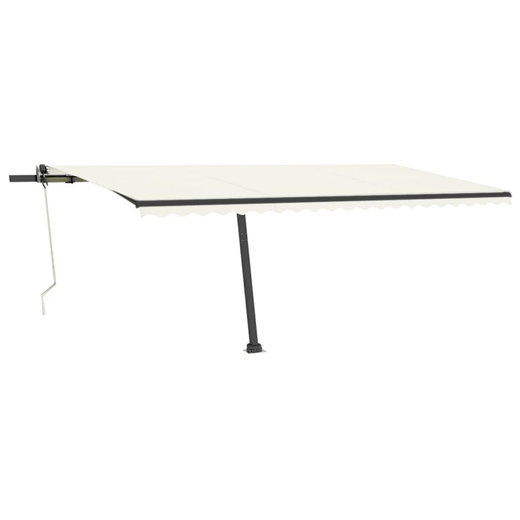 Vidaxl Luifel Automatik mit LED- und Windsensor 500x350 cm Creme Farbe