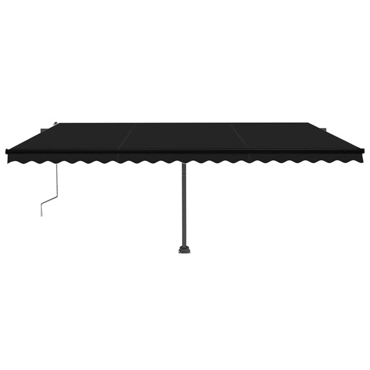 Vidaxl Luifel Automatik mit LED- und Windsensor 500x350 cm Anthrazit