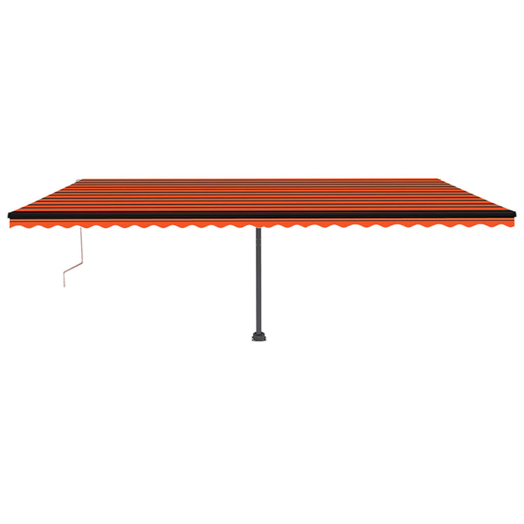 Vidaxl Luifel Automatik mit LED -Windsensor 600x350 cm Orange Braun