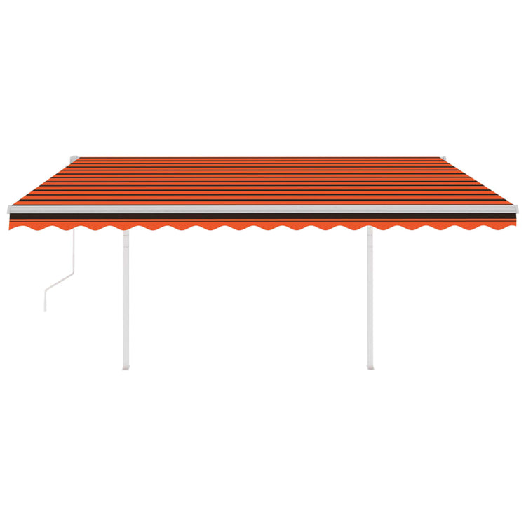 Vidaxl Luifel exponierbar mit Posts 4x3 M orange und braun