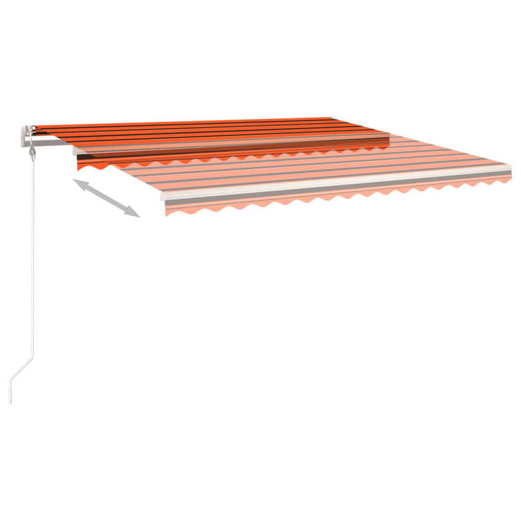 Vidaxl Luifel exponierbar mit Posts 4,5x3 M Orange Braun