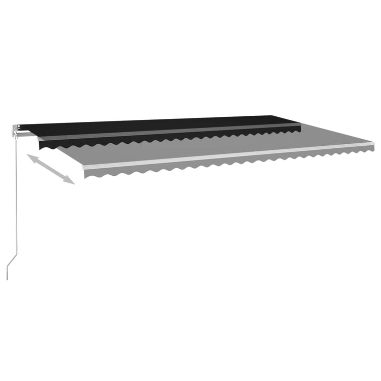 Vidaxl luifel Automatik mit LED- und Windsensor 6x3 m Anthrazit -Colored