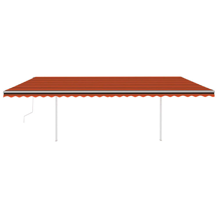 Vidaxl luifel exponierbar mit den Posts 6x3,5 M Orange Braun