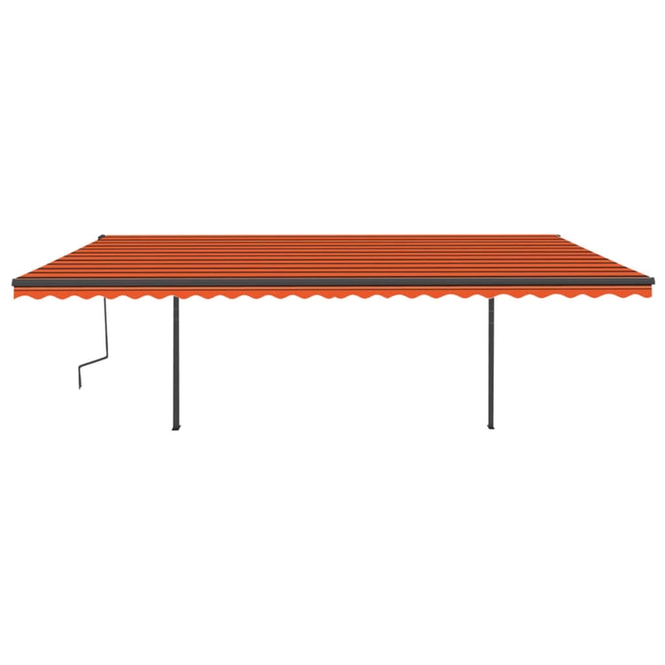 Vidaxl Luifel Automatik mit LED- und Windsensor 6x3,5 m orange Braun