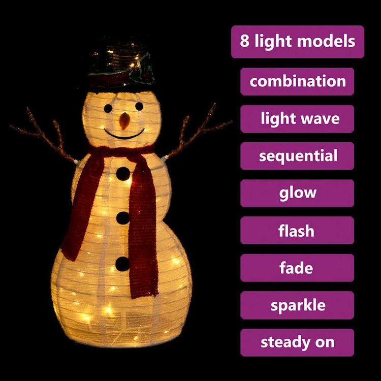 Vidaxx Deko-Schneemann LED 60 cm Luxusstoff