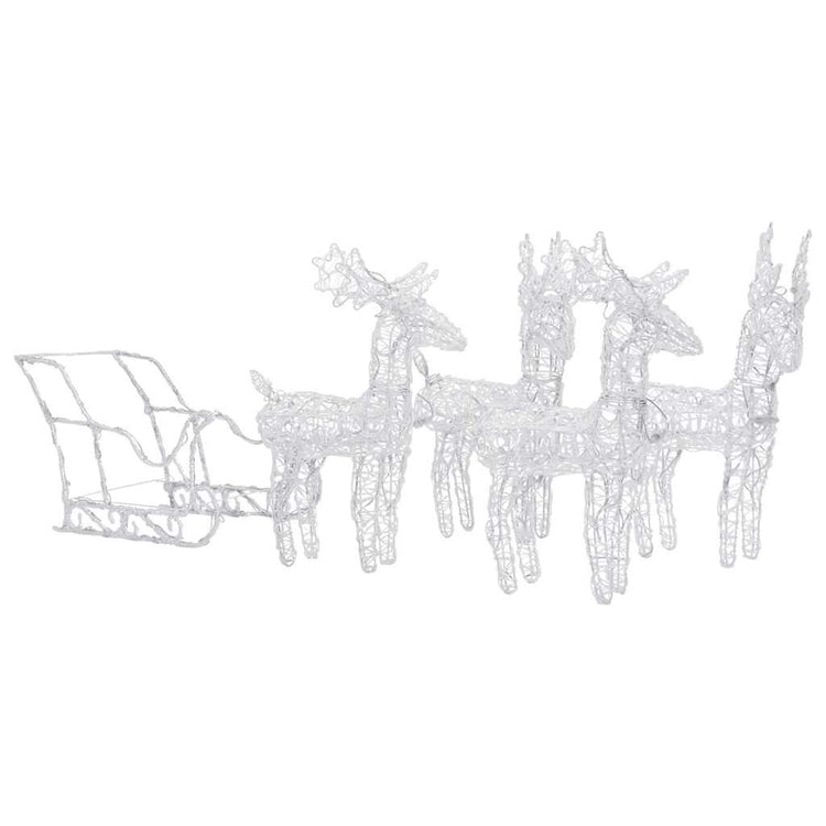 VIDAXL -Weihnachtsdekoration Rentiere und Sled 280x28x55 cm Acrylic