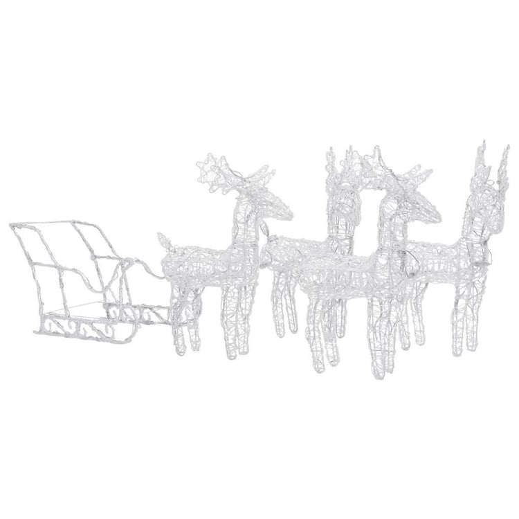 VIDAXL -Weihnachtsdekoration Rentiere und Sled 280x28x55 cm Acrylic