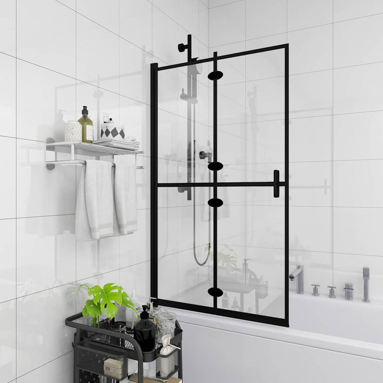 Vidaxl Duschgehäuse 100x140 cm ESG Schwarz