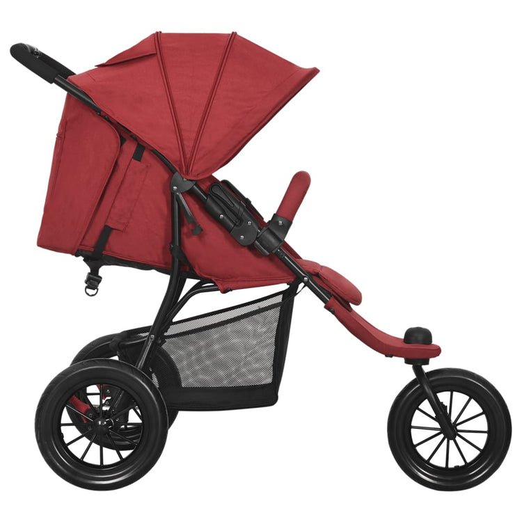 vidaXL Kinderwagen Stahl rot