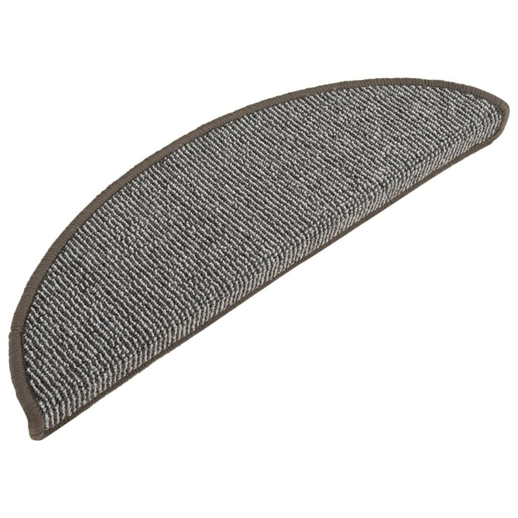 Vidaxl -Treppenmatten 15 ST 56x17x3 cm Grau