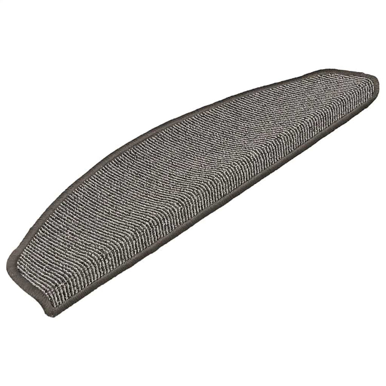 Vidaxl -Treppenmatten 15 ST 65x21x4 cm Grau