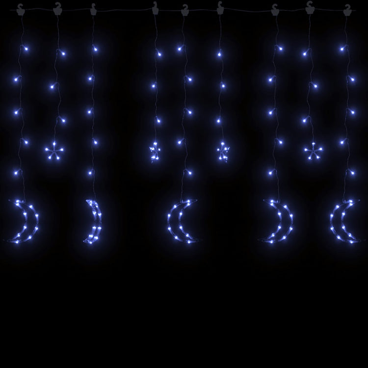 Vidaxl Light Girland Star und Mond Fernbedienung 345 LEDs Blau