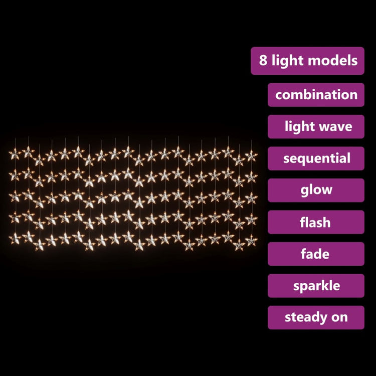 Vidaxl Light Corder Stars mit 500 LEDs und 8 Funktionen warm weiß