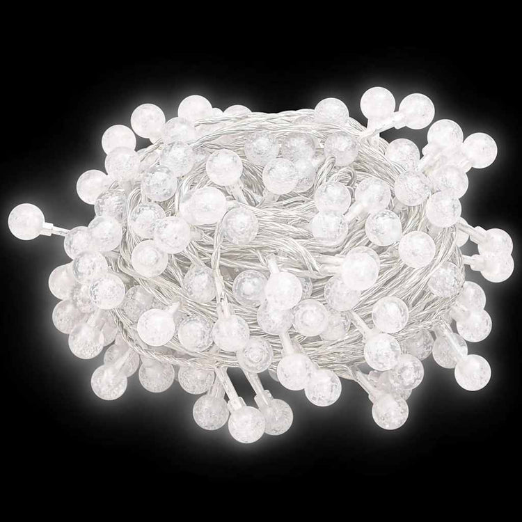 Vidaxl -Lichtkabel mit 200 LEDs 8 Funktionen kalt weiß 20 m