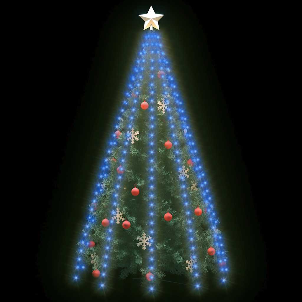 Vidaxl Weihnachtsbaumbeleuchtung mit 250 LEDs Blaues Netz 250 cm