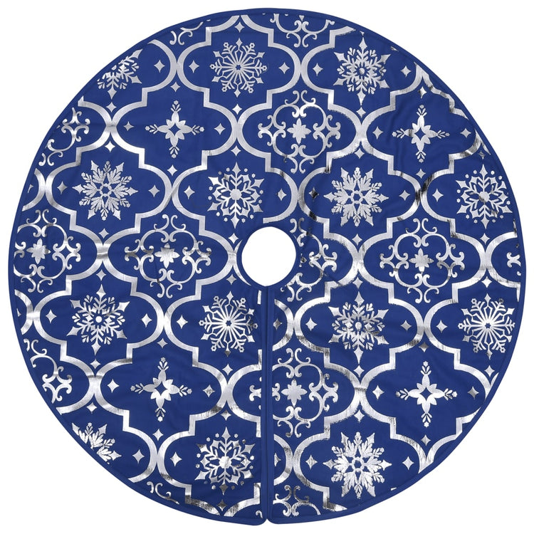 Vidaxl Weihnachtsbaumrock Luxus mit Sock 150 cm Stoff Blau