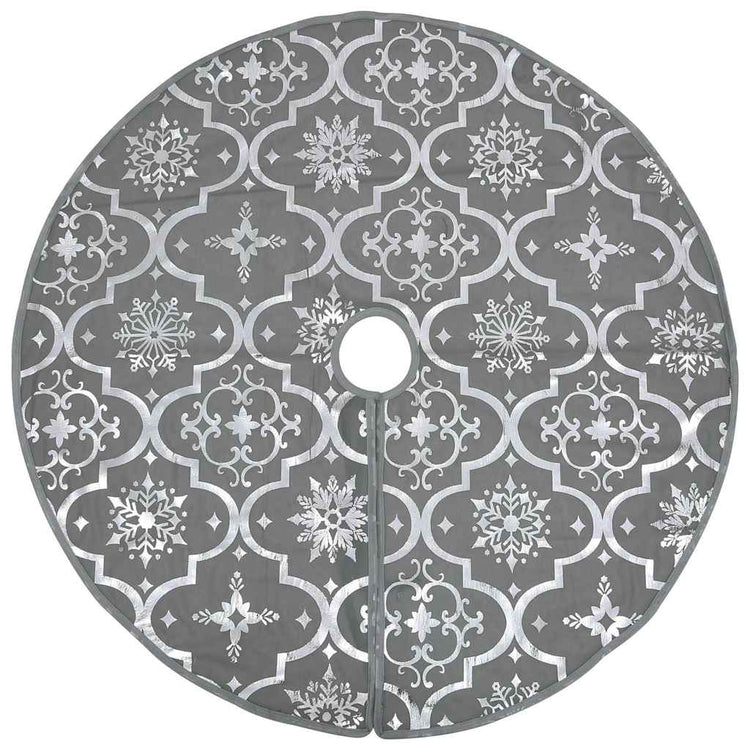 Vidaxl Weihnachtsbaumrock Luxus mit Sock 150 cm Stoff grau