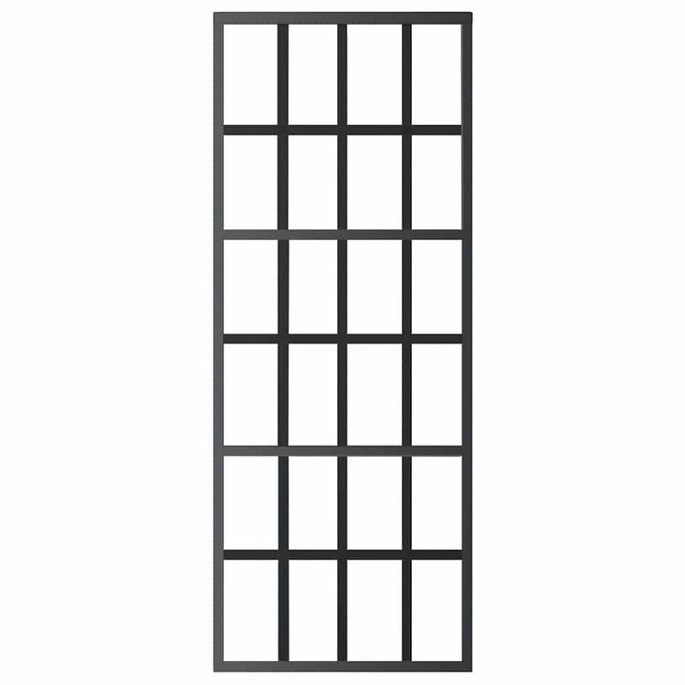Vidaxl Schiebetür 76x205 cm ESG -Glas und Aluminiumschwarz