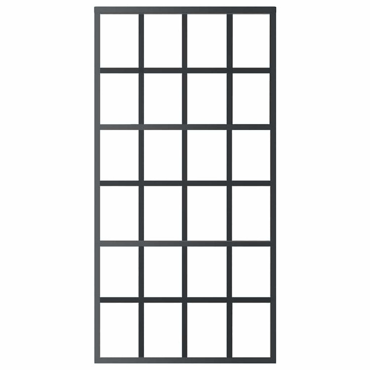 Vidaxl Schiebetür 102x205 cm ESG -Glas und Aluminiumschwarz
