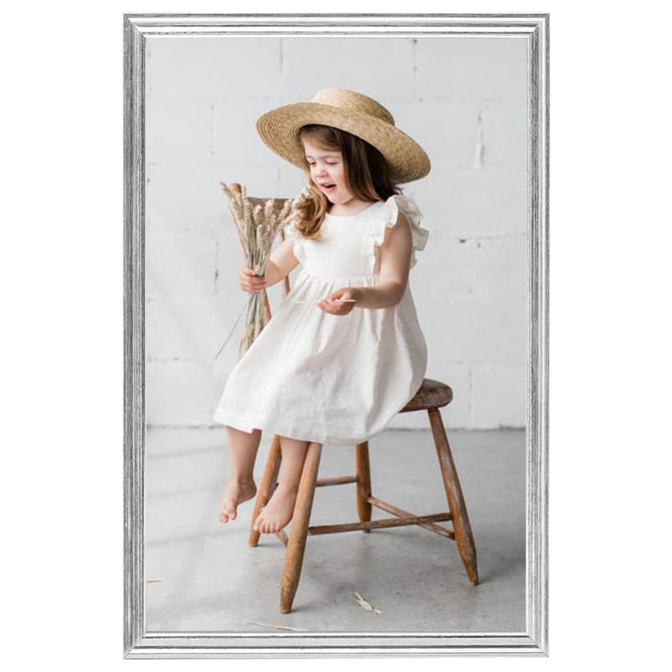 VIDAXL -Fotorahmen 3 PCs für Wand oder Tabelle 7x90 cm MDF Silberfarbe